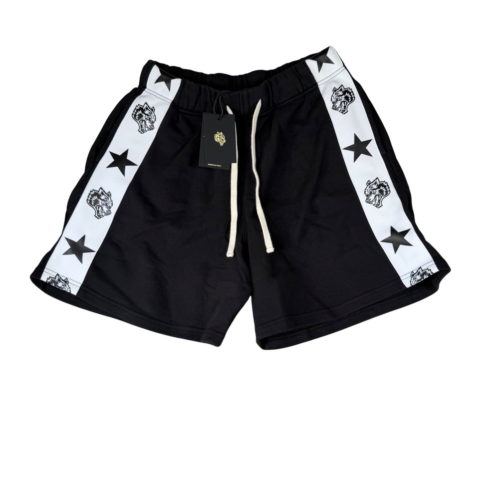 DarcSport Wolves Roadster Sweat Shorts Black White‎ Men M American Wolf 770/1000